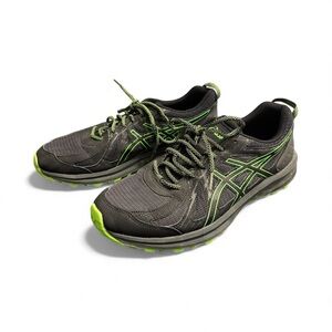 ASICS Men's Frequent Trail Running Shoes Size 12 Black Green Trim
